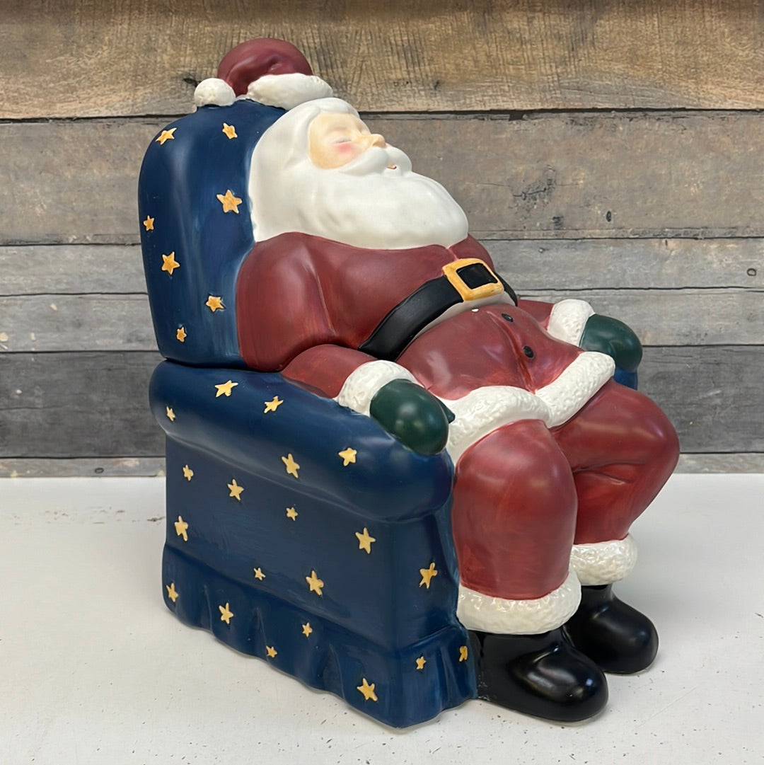 Sakura Warren Kimble "Sleeping Santa" Hand-painted Cookie Jar, 2002