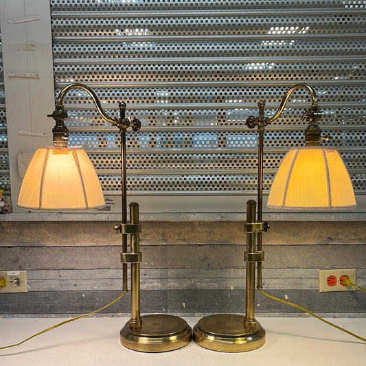 Vintage Quoizel Brass Desk Lamp