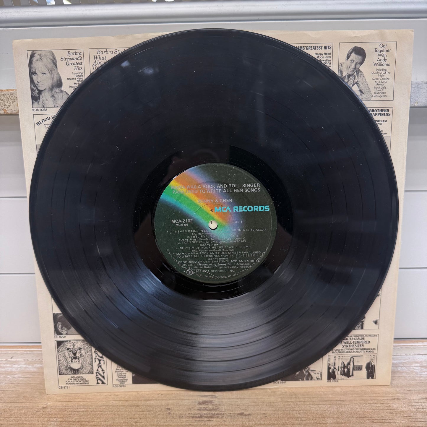 Sonny & Cher Mama Was a Rock and Roll Singer LP 1973 #MCA-2102