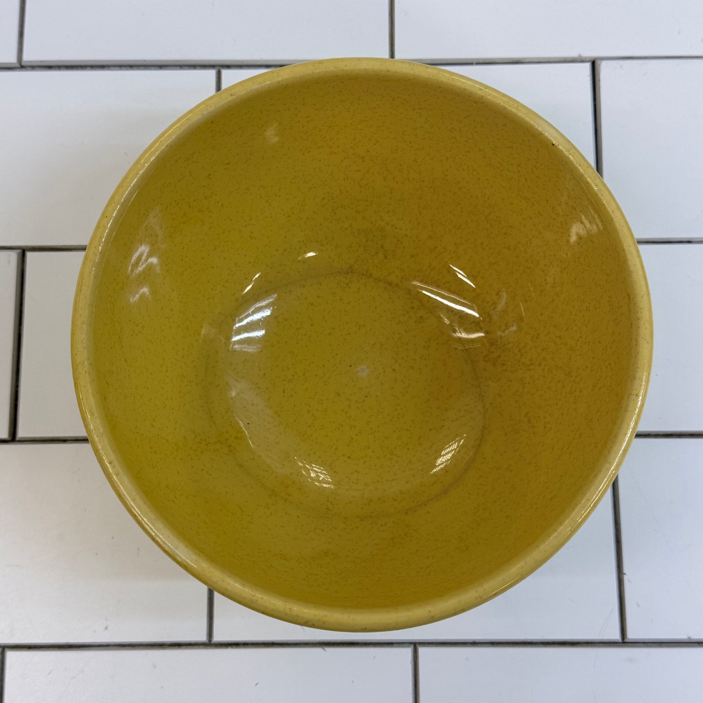 McCoy Yellow Ribbed Mixing Bowl USA 1960s