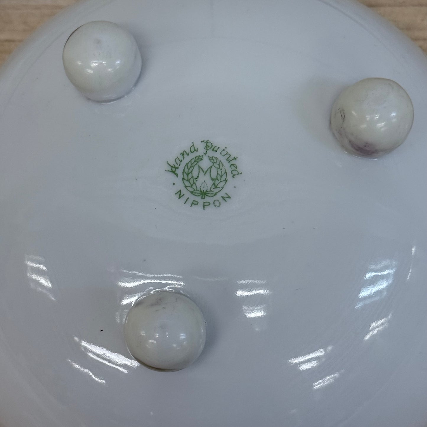 Antique Hand Painted Nippon Condiment Bowl Set