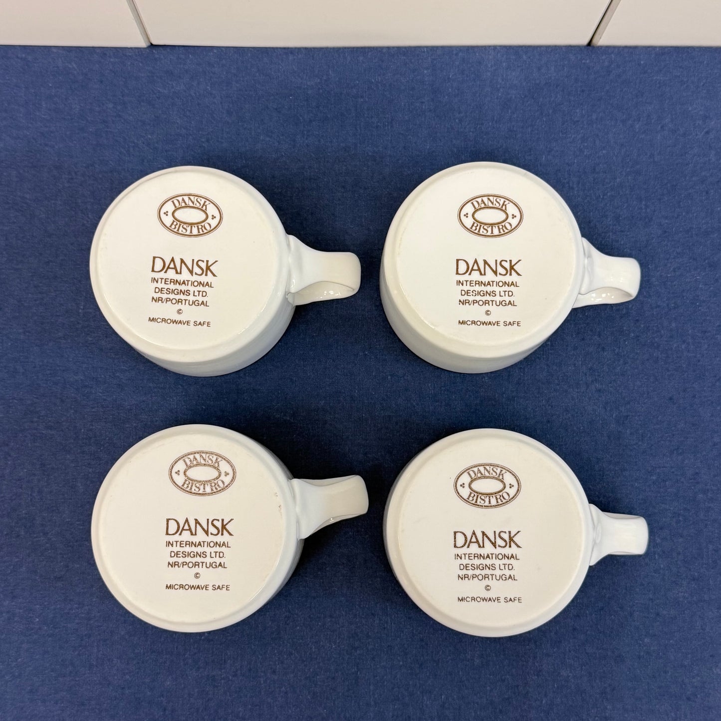 Dansk Bistro Christianshavn Blue Cup & Saucer Set of 4