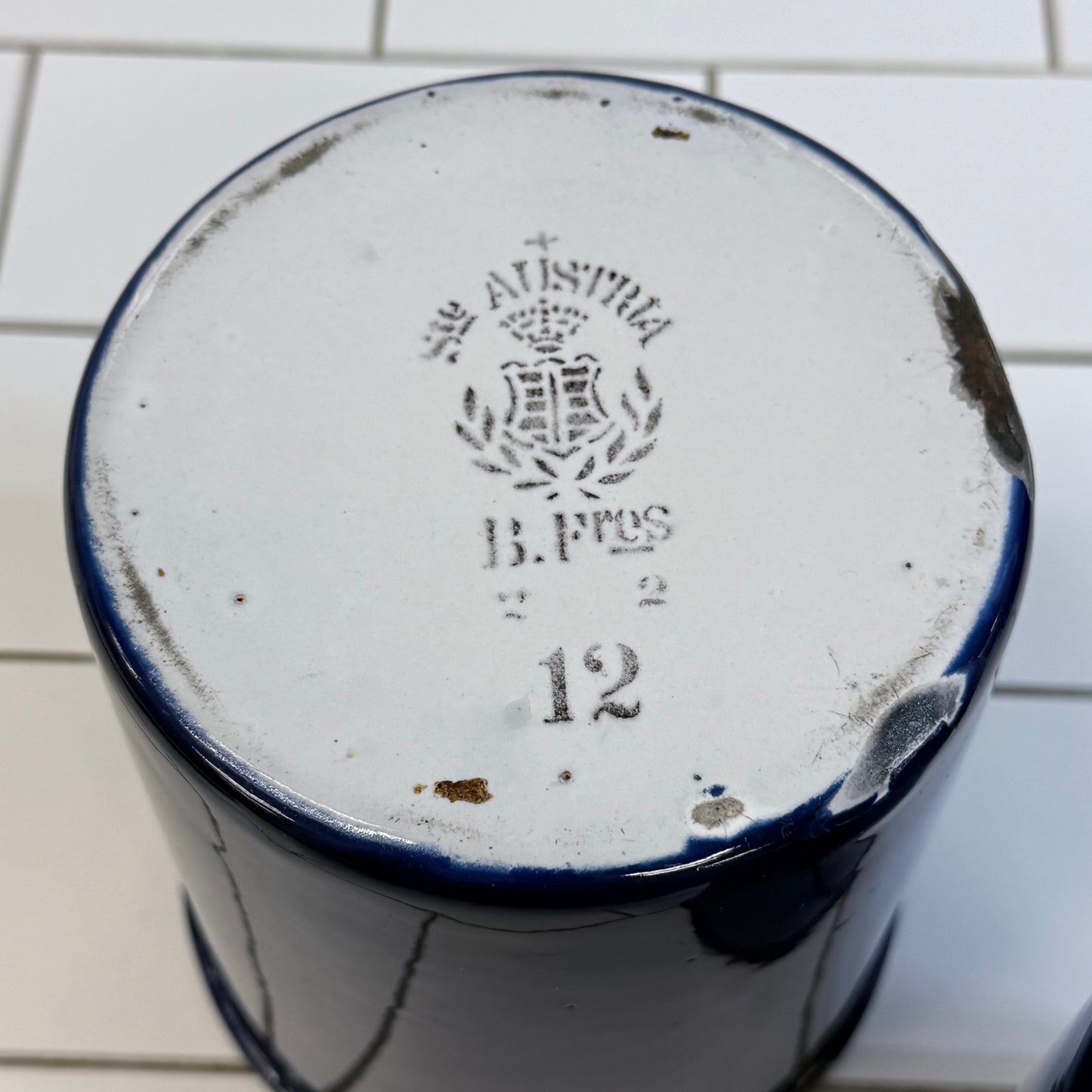 Windmill Enamelware Flour & Coffee Canisters, Set of 2