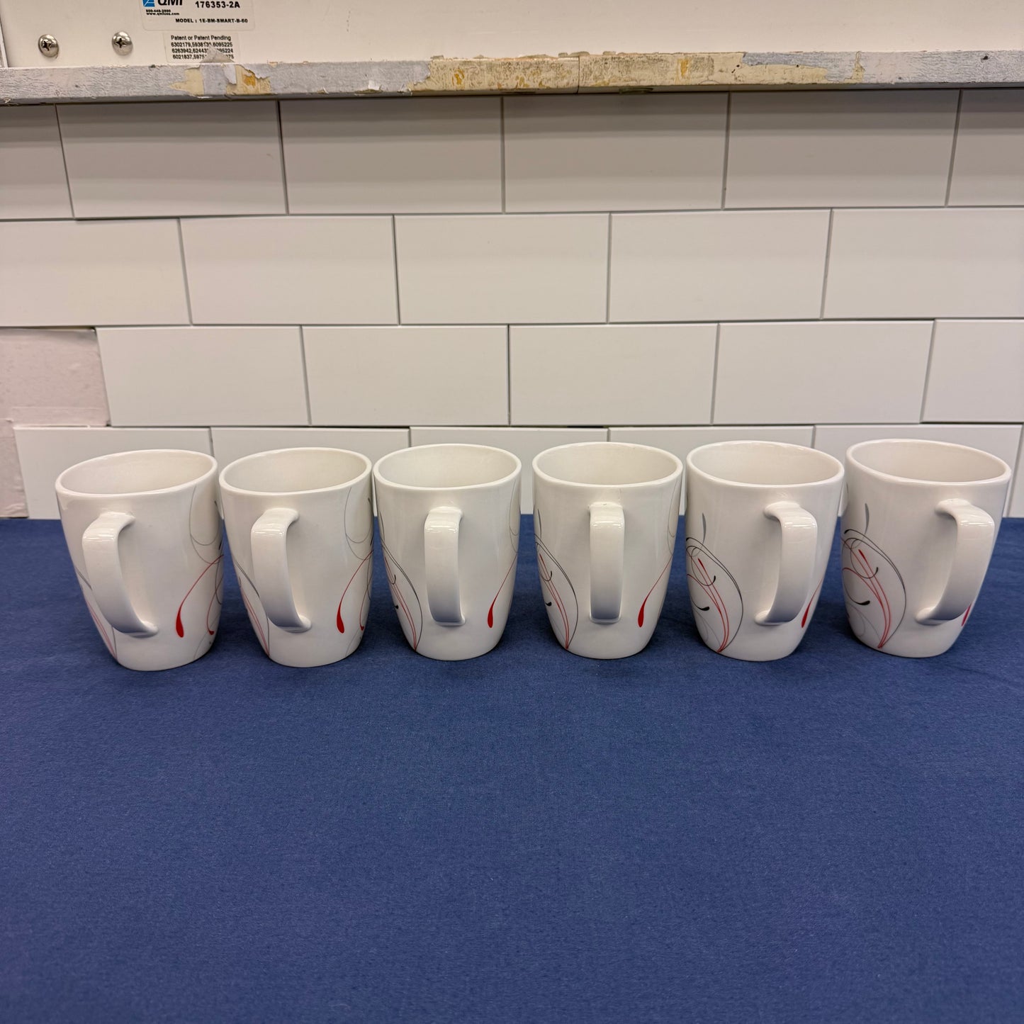 Corelle Coordinates Splendor Mugs Set of 6 Retro
