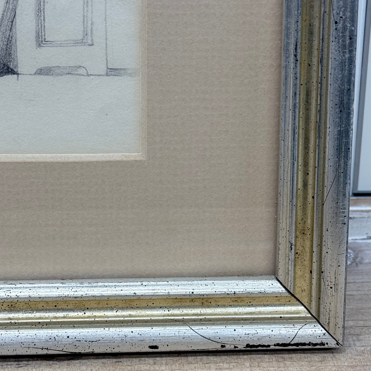 Martha E. Plummer Original Pencil Drawing & Penmanship Antique
