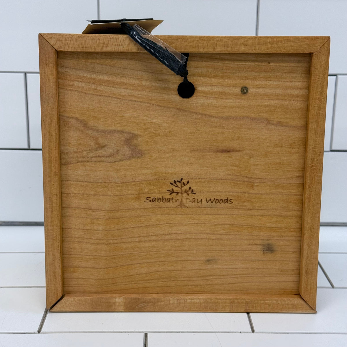 Sabbath-Day Woods White Pine Botanical Wood Box Clock