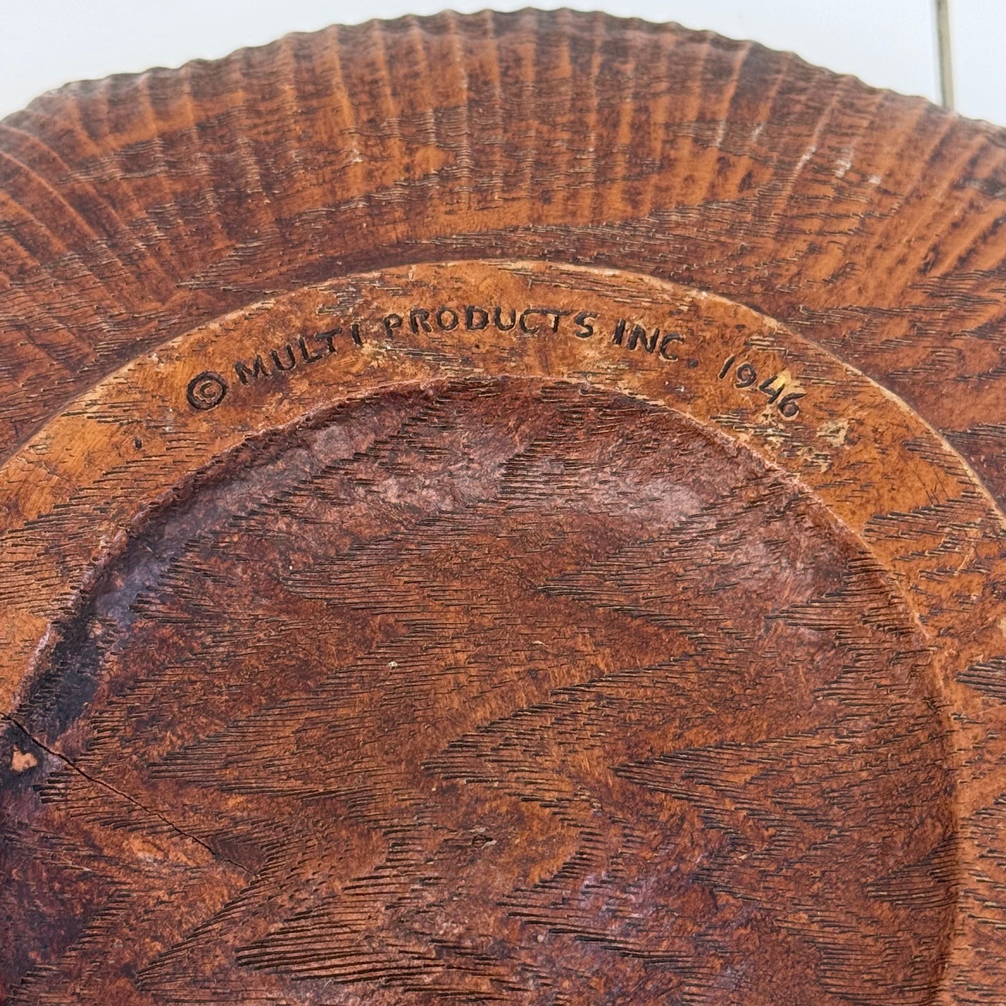 Syroco Wood Composite Flower Bowl 1946 Decor