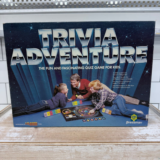 Pressman Trivia Adventure Board Game, 1983