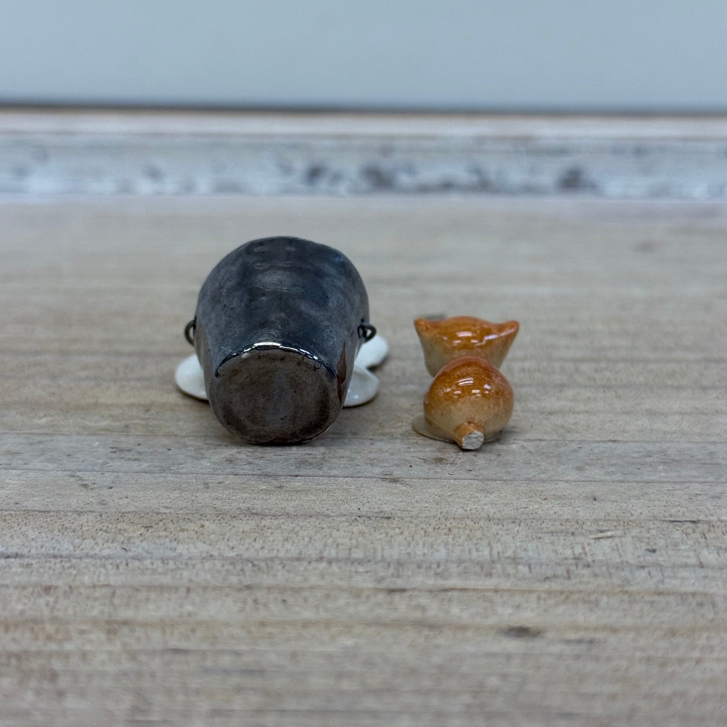 Hagen Renaker Spilt Milk Bucket and Kitten Figurine, Ceramic