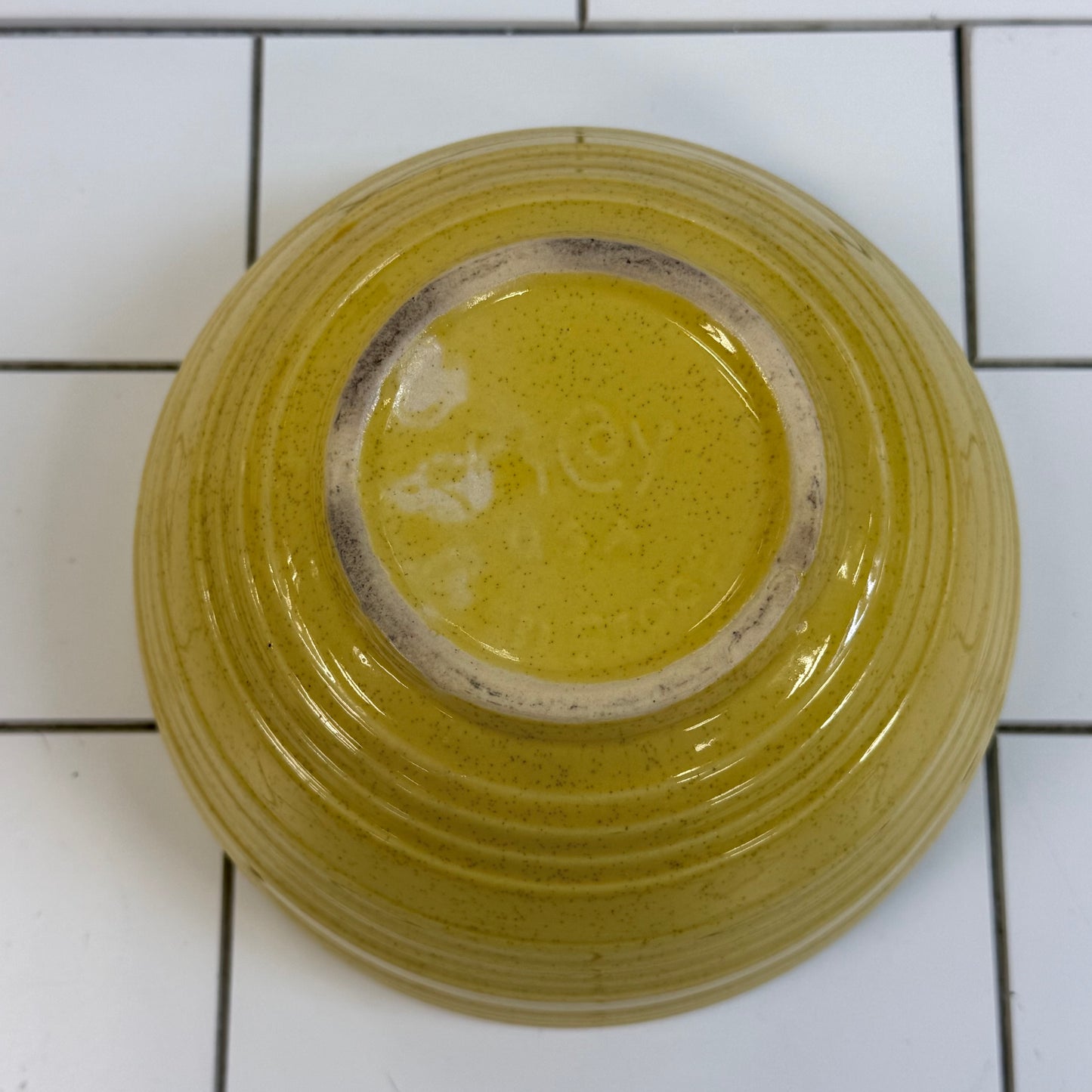 McCoy Yellow Ribbed Mixing Bowl USA 1960s
