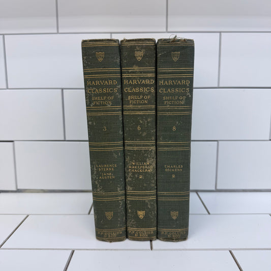 Harvard Classics Shelf of Fiction Book Set of 3, 1917