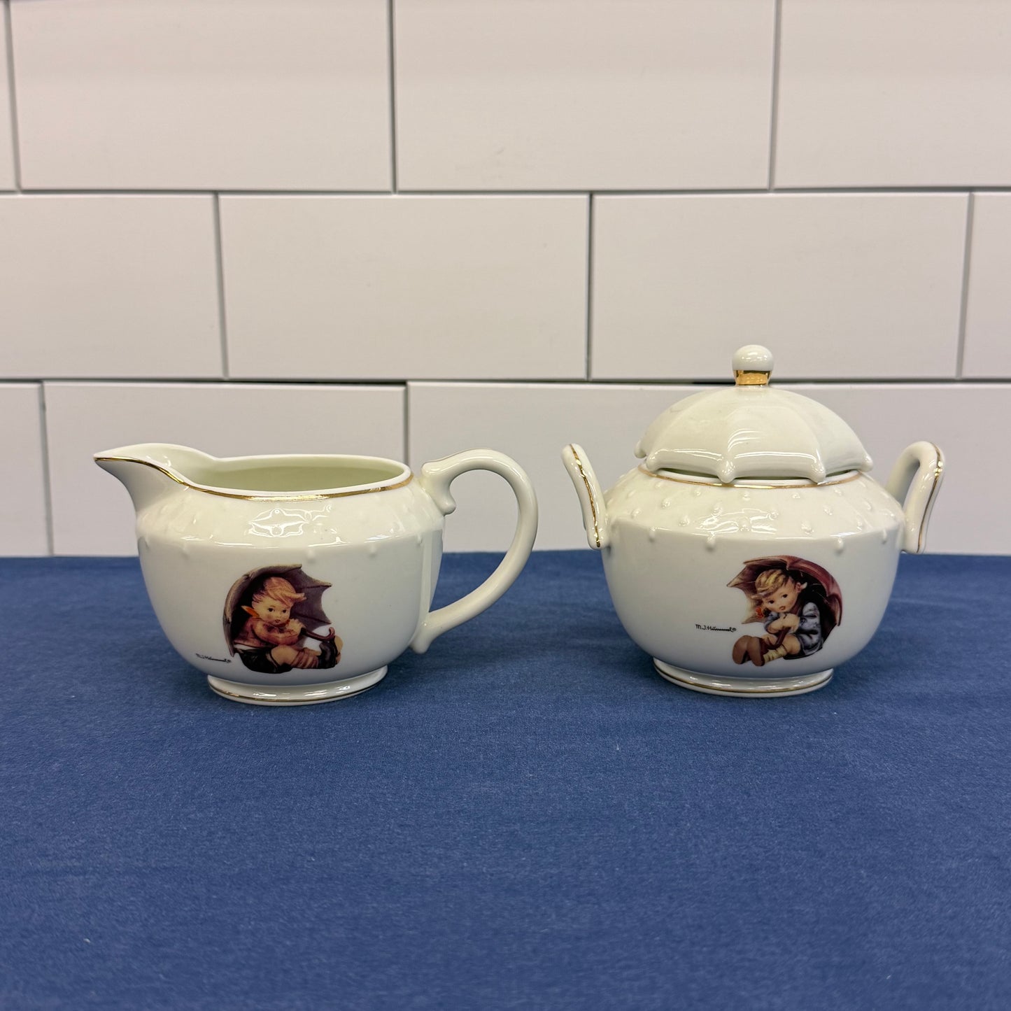 Danbury Mint Hummel Stormy Weather Porcelain Tea Set