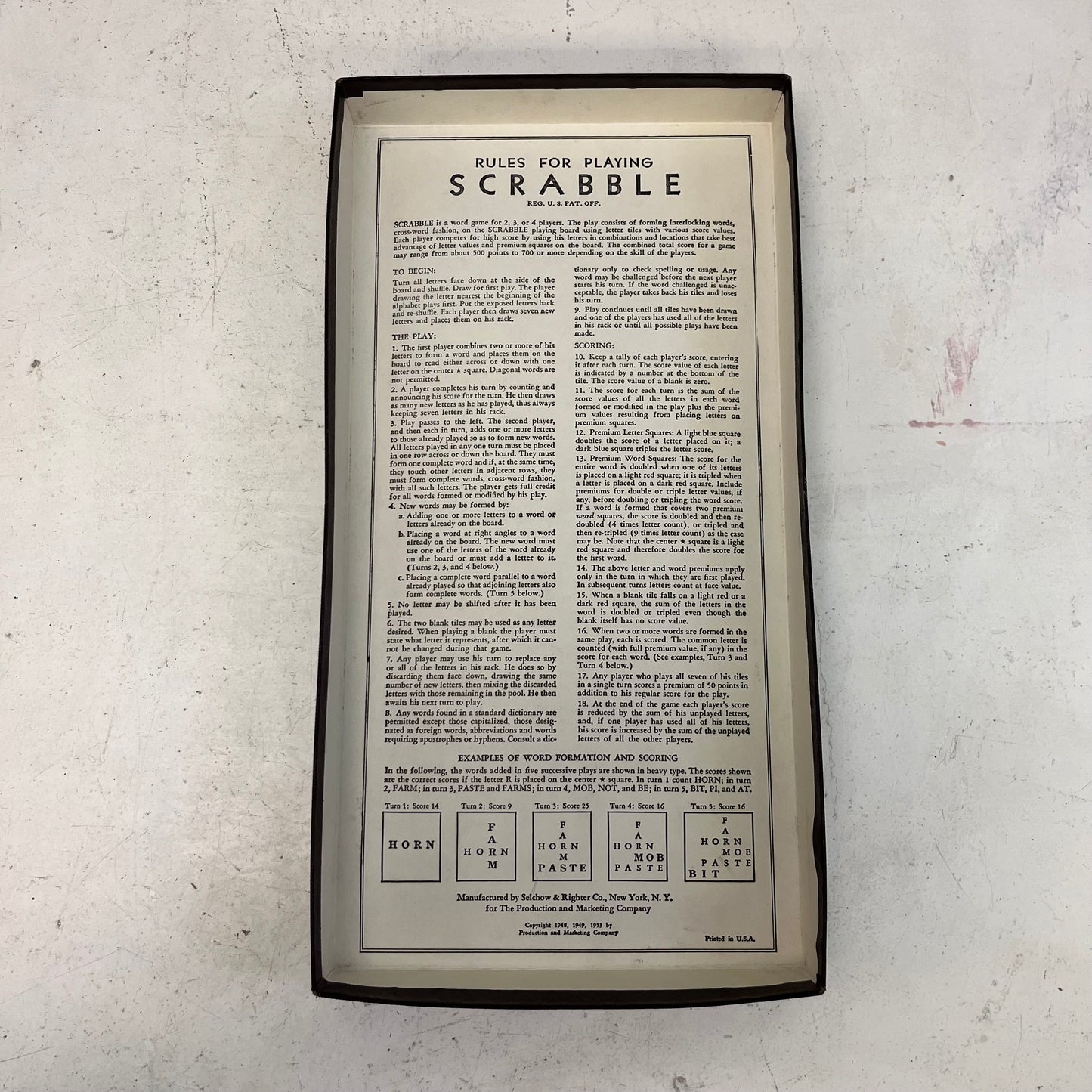 Selchow & Righter Wood Scrabble, 1950s