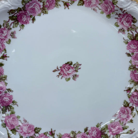 Antique GDA Limoges Rose Gilt Porcelain Serving Platter c.1900