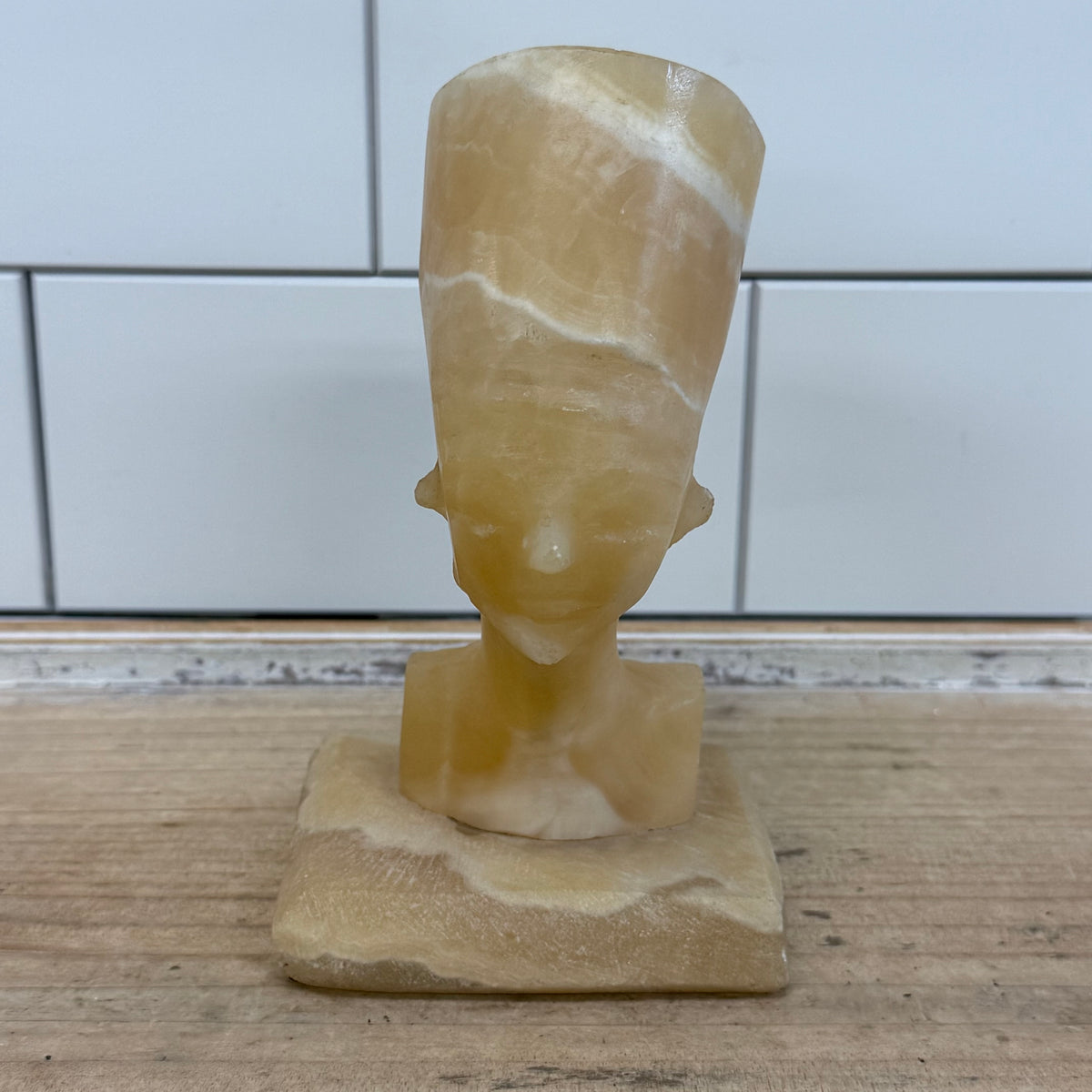 Egyptian Alabaster Nefertiti Bust Sculpture Egypt
