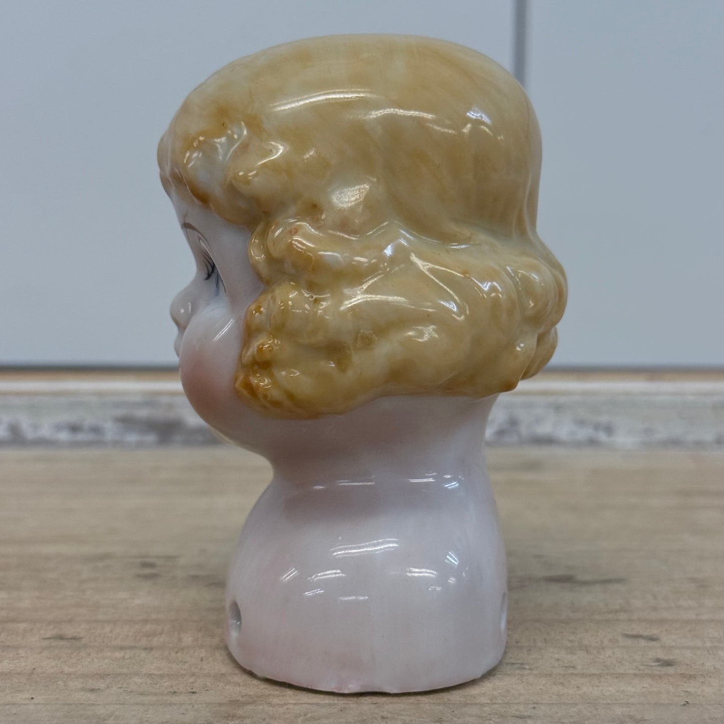 Porcelain Blonde China Doll Shoulder Head