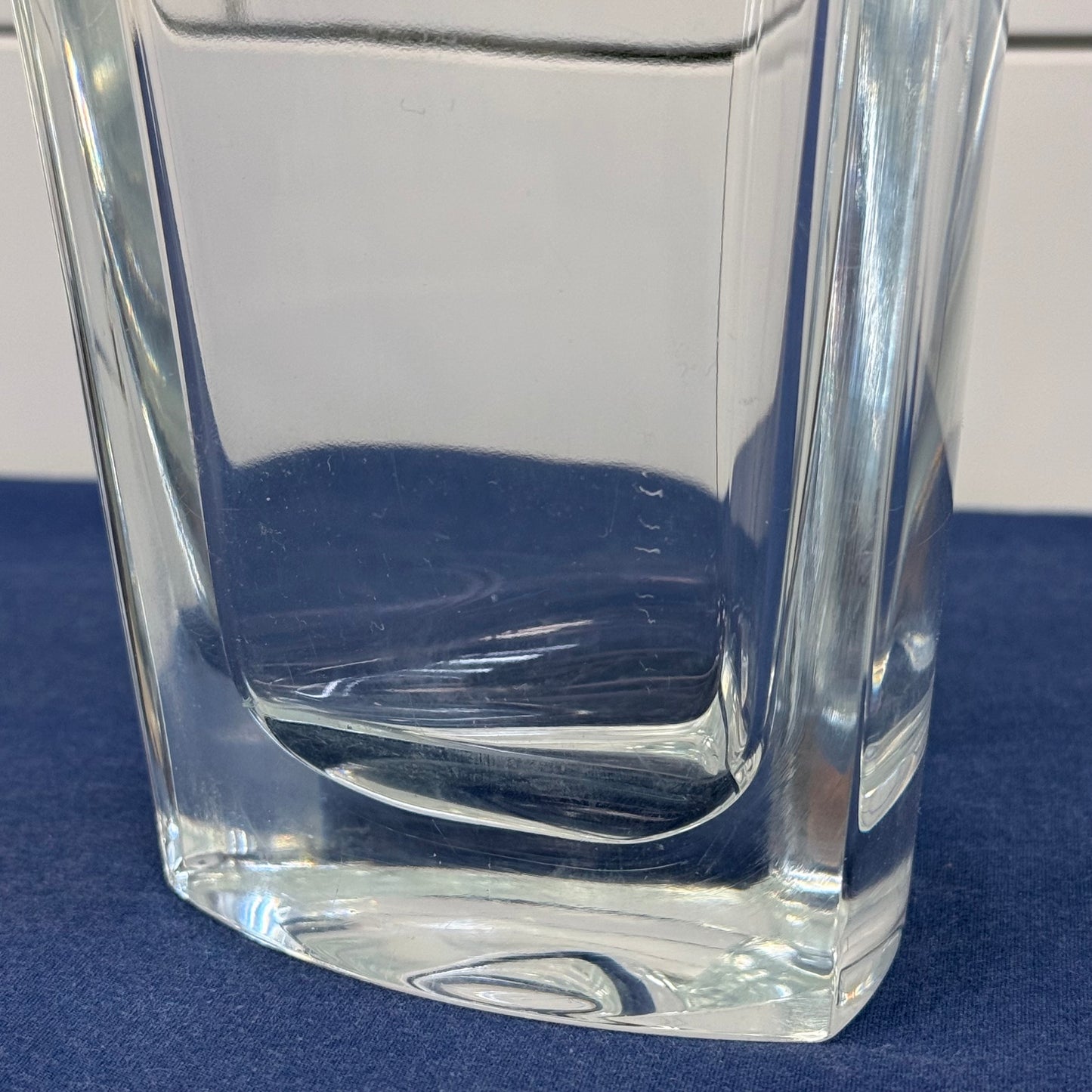 Mikasa Bali Cut Crystal Triangular Vase Modern Geometric Design