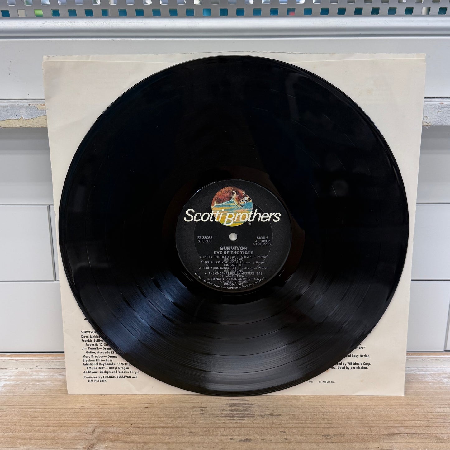 Survivor Eye of the Tiger Vinyl Record 1982 #FZ 38062