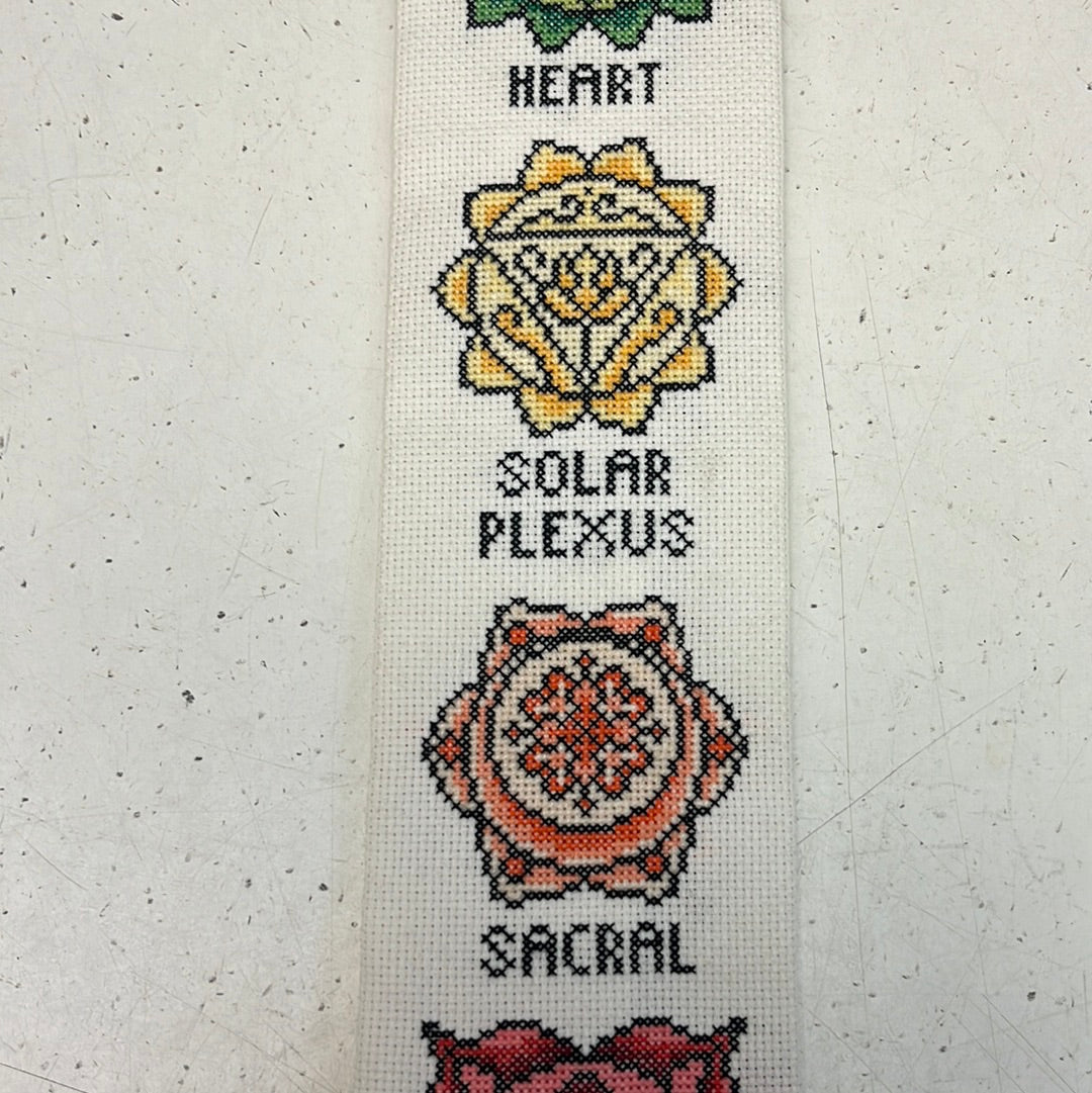 Chakra Cross Stitch Wall Hanging 24”