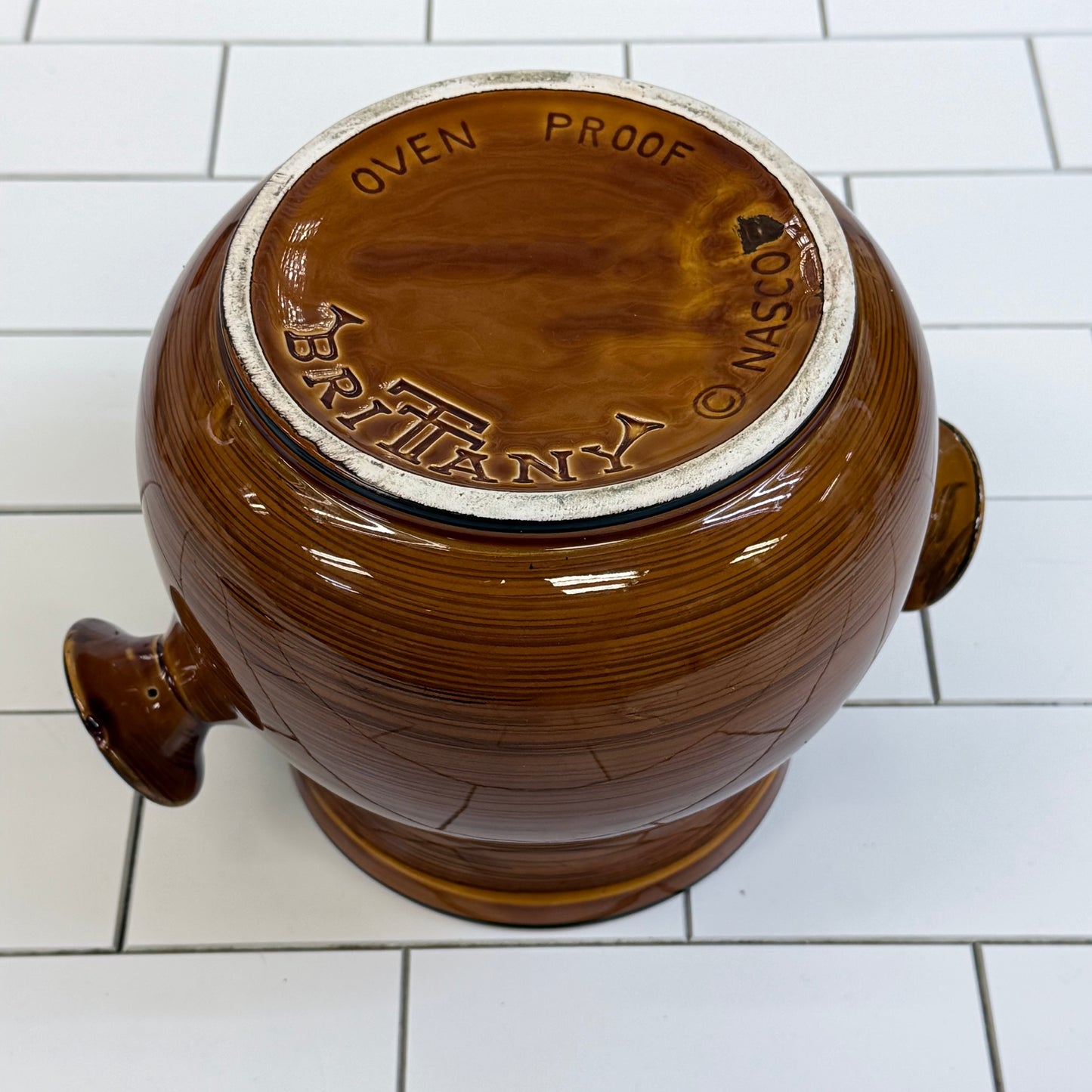 Brittany Nasco French Stoneware Bean Pot Crock Oven Proof