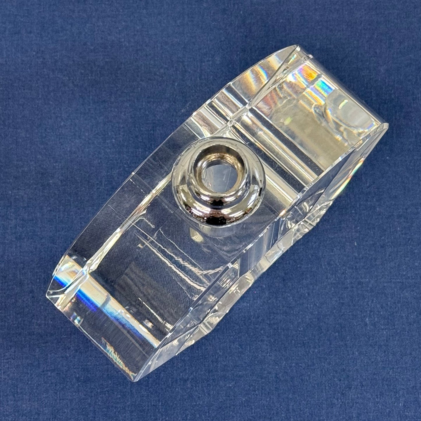Oleg Cassini Fan Crystal Perfume Bottle Signed