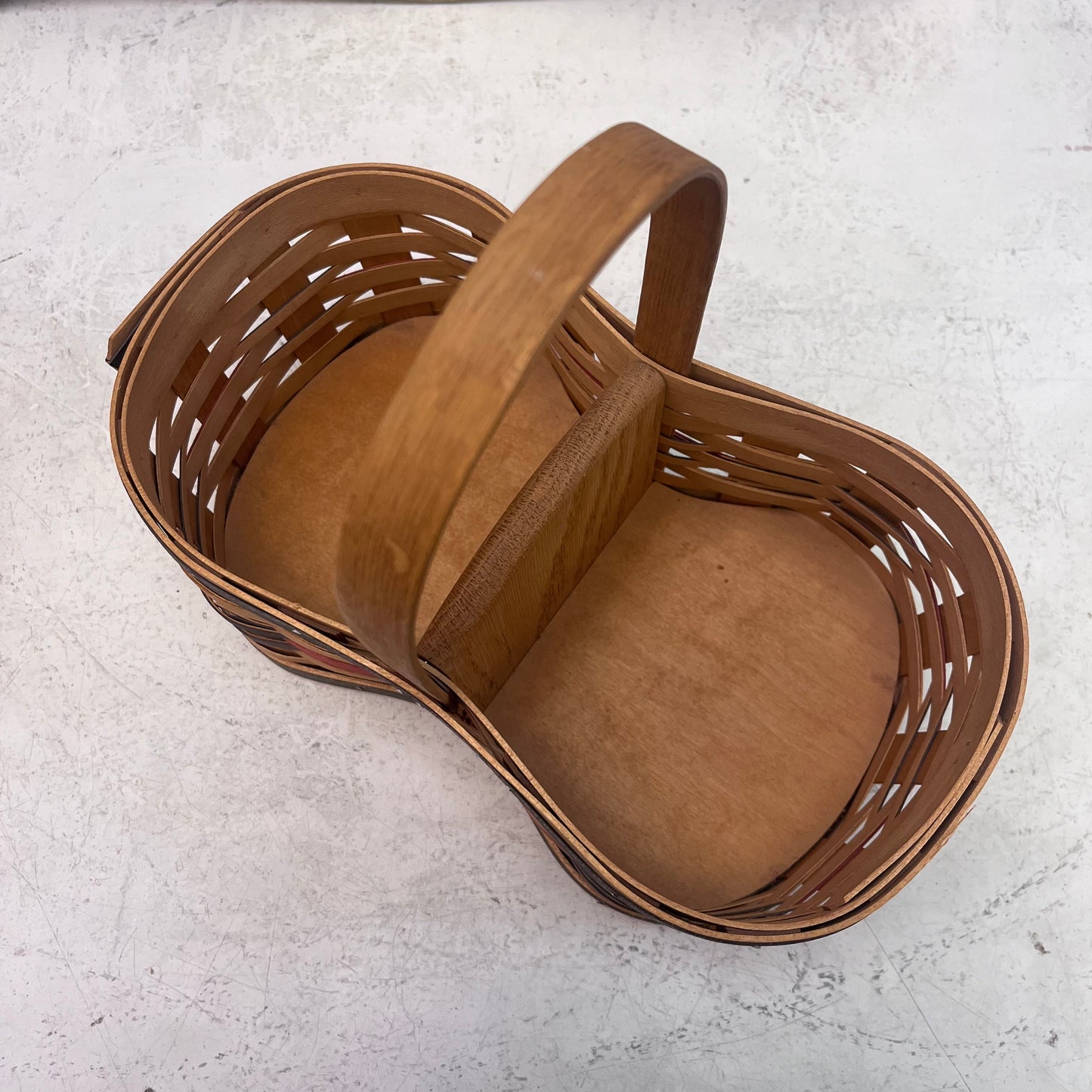 Bradford Basket Co. Divided Basket, Signed 1998