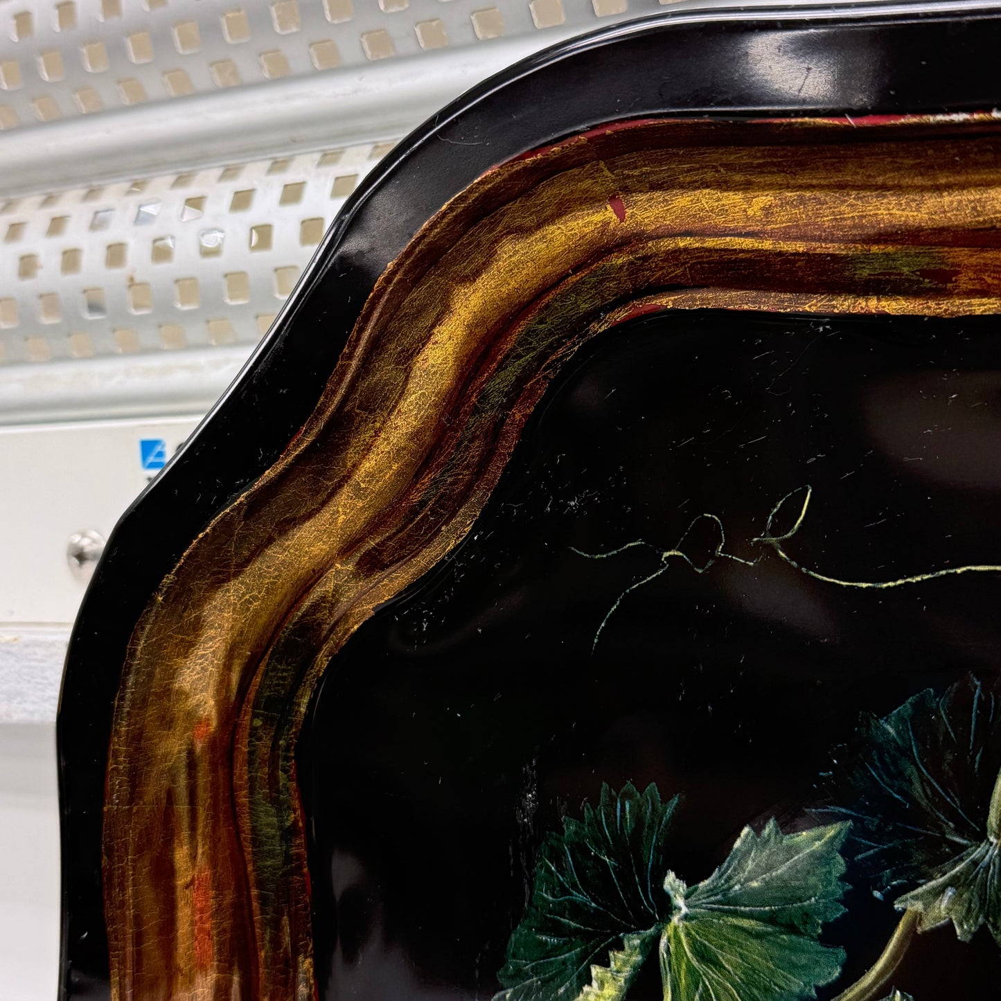 Keller Charles Galley Metal Serving Tray Peas Still Life