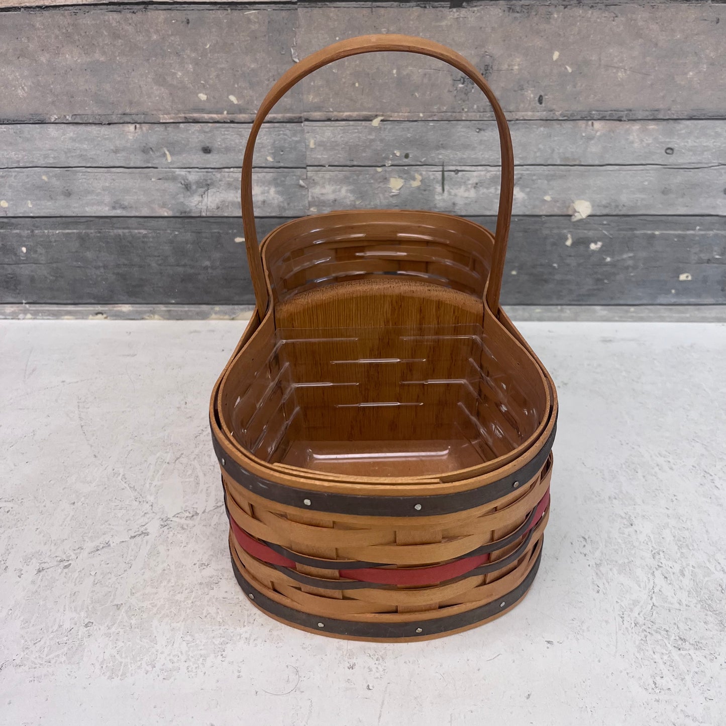 Bradford Basket Co. Divided Basket, Signed 1998