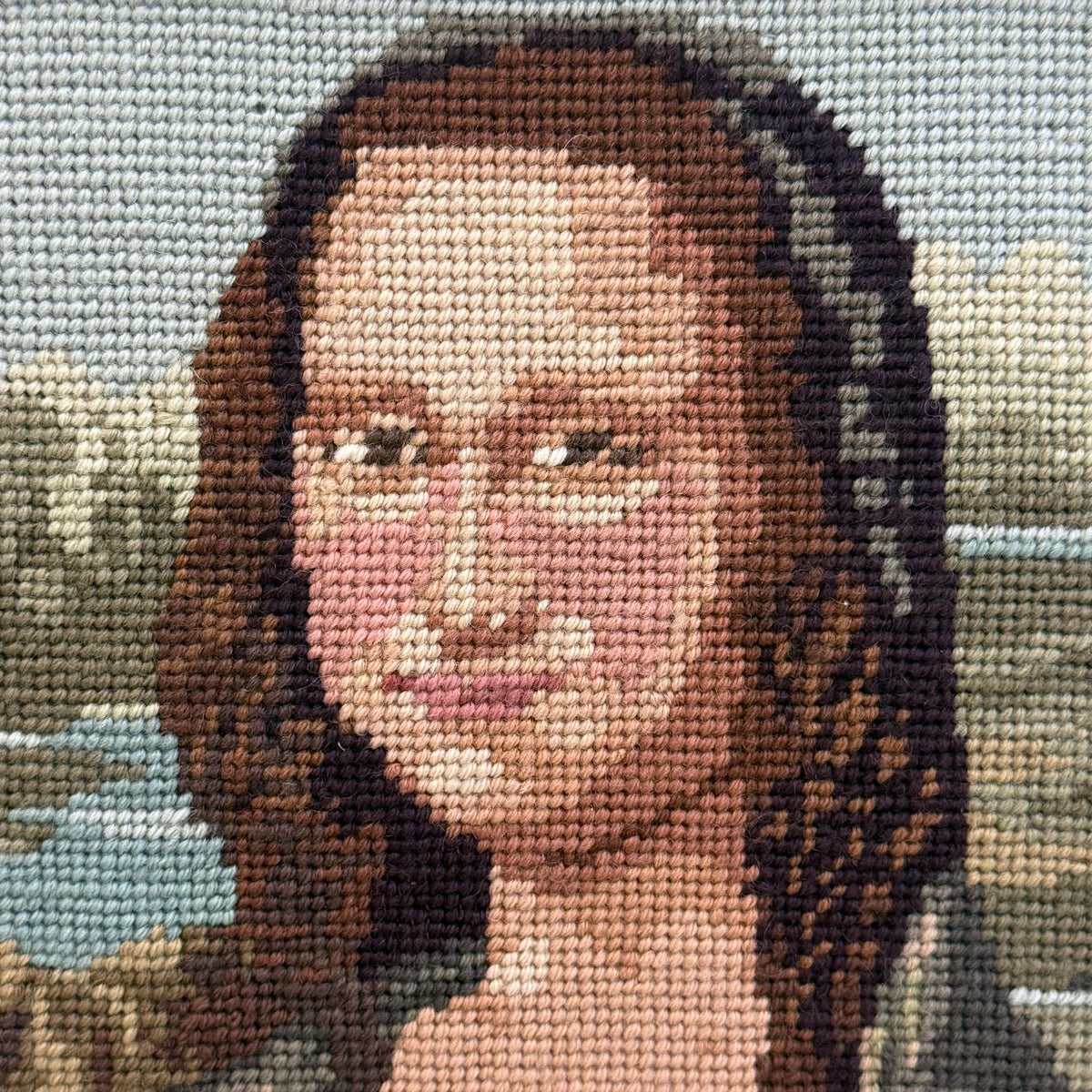 Leonardo da Vinci Mona Lisa Framed Needlepoint Art
