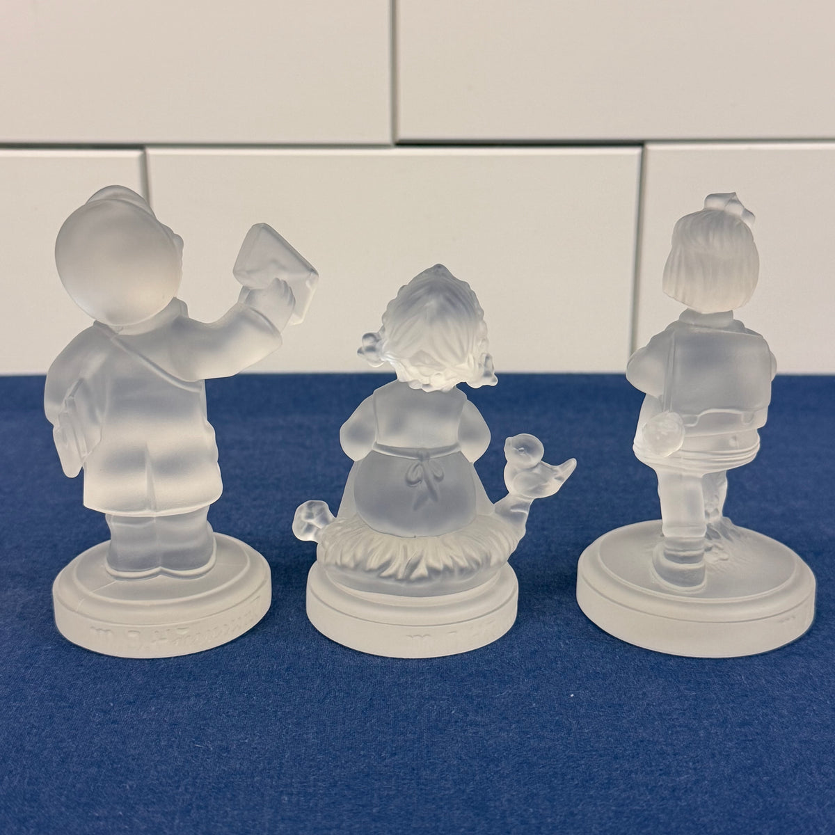 Goebel Germany Frosted Crystal Figurines Set of 7