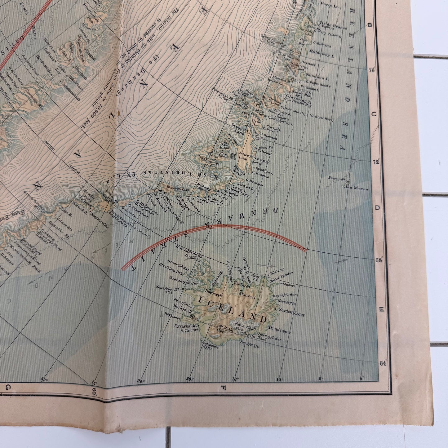 National Geographic North America Antique Folding Map 1924