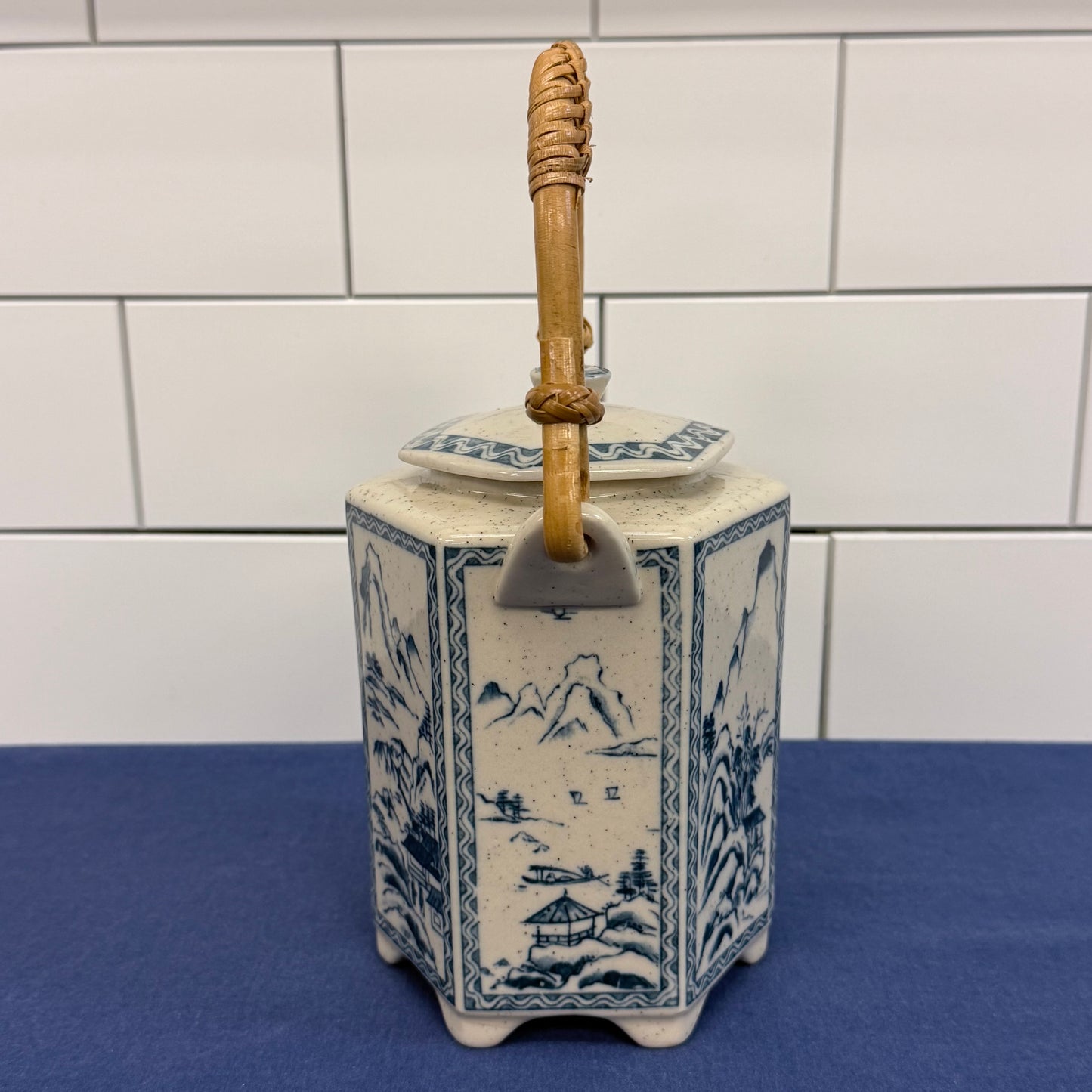 Blue White Landscape Porcelain Tea Set