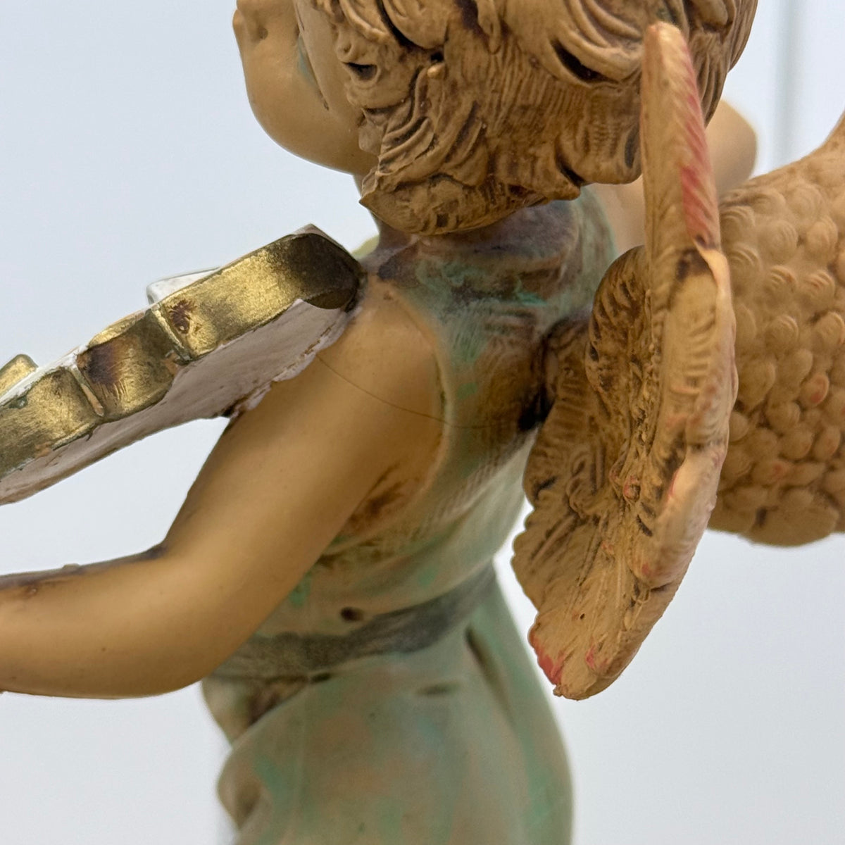 Depose Italy Angel Musician Figurine Pair
