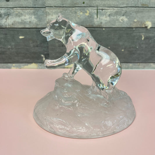 Cristal D’Arques Crystal Bear Sculpture