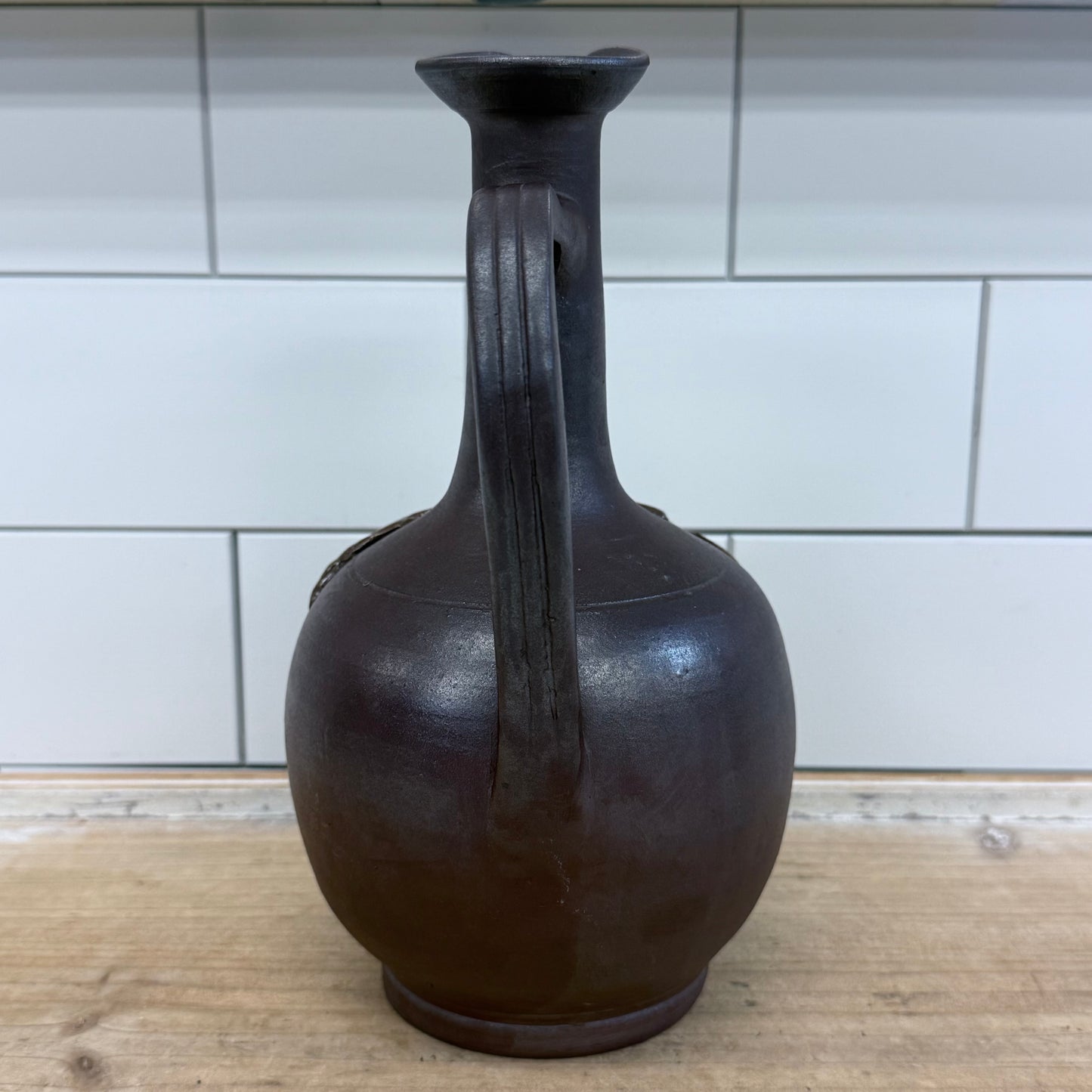 French Calvados Apple Brandy Ceramic Jug France 1960s-70s