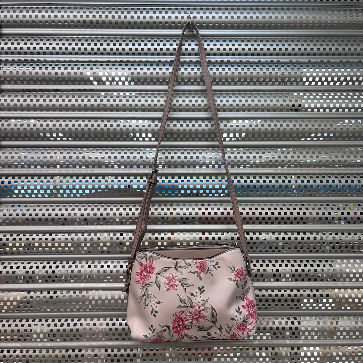 Nine West Floral Faux Leather Shoulder Bag