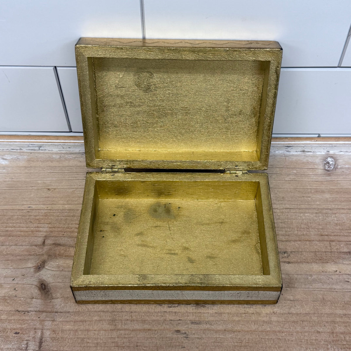 Italian Florentine Giltwood Desk Organizer Set