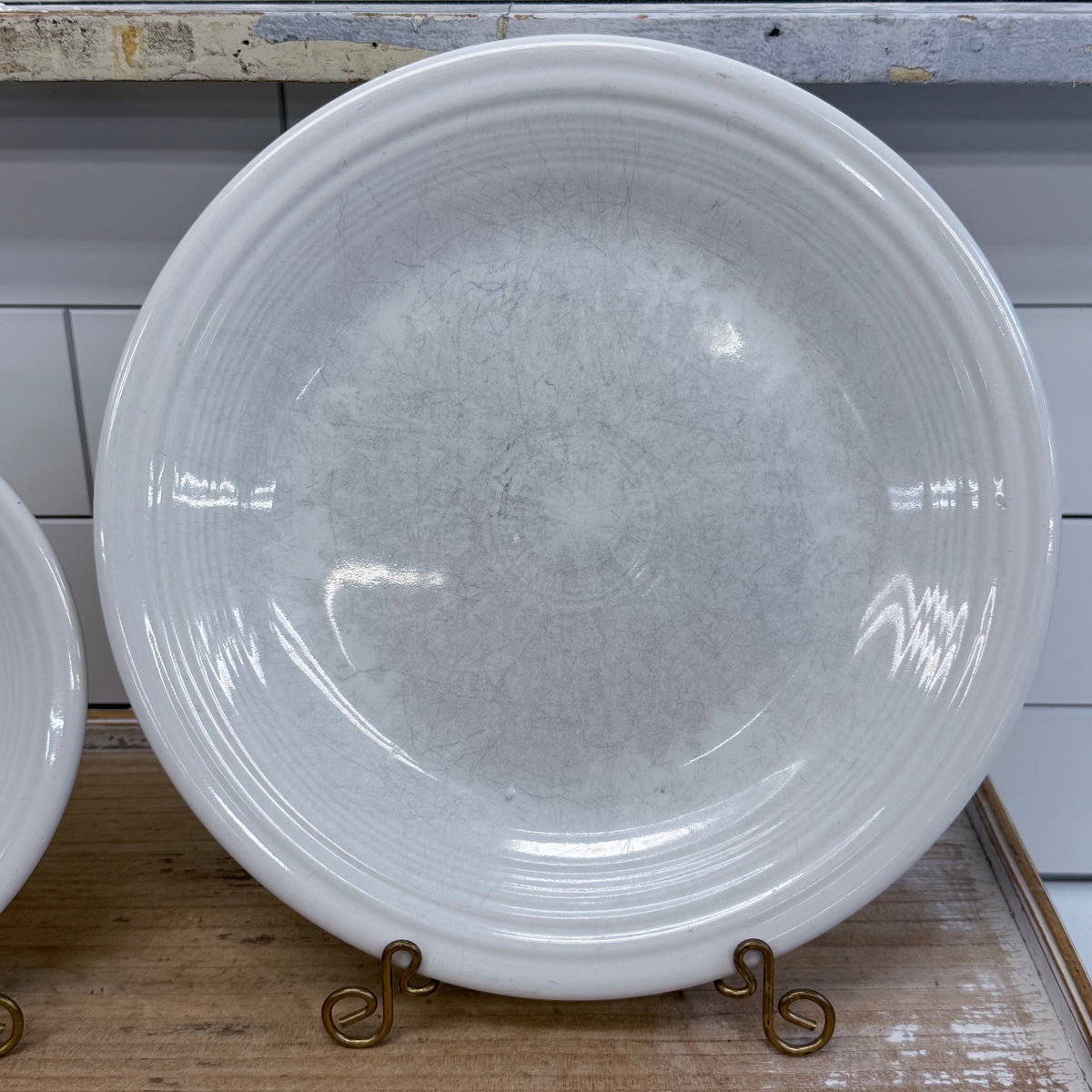 Fiesta Scarlet Peacock White Dinner Set Lot of 9