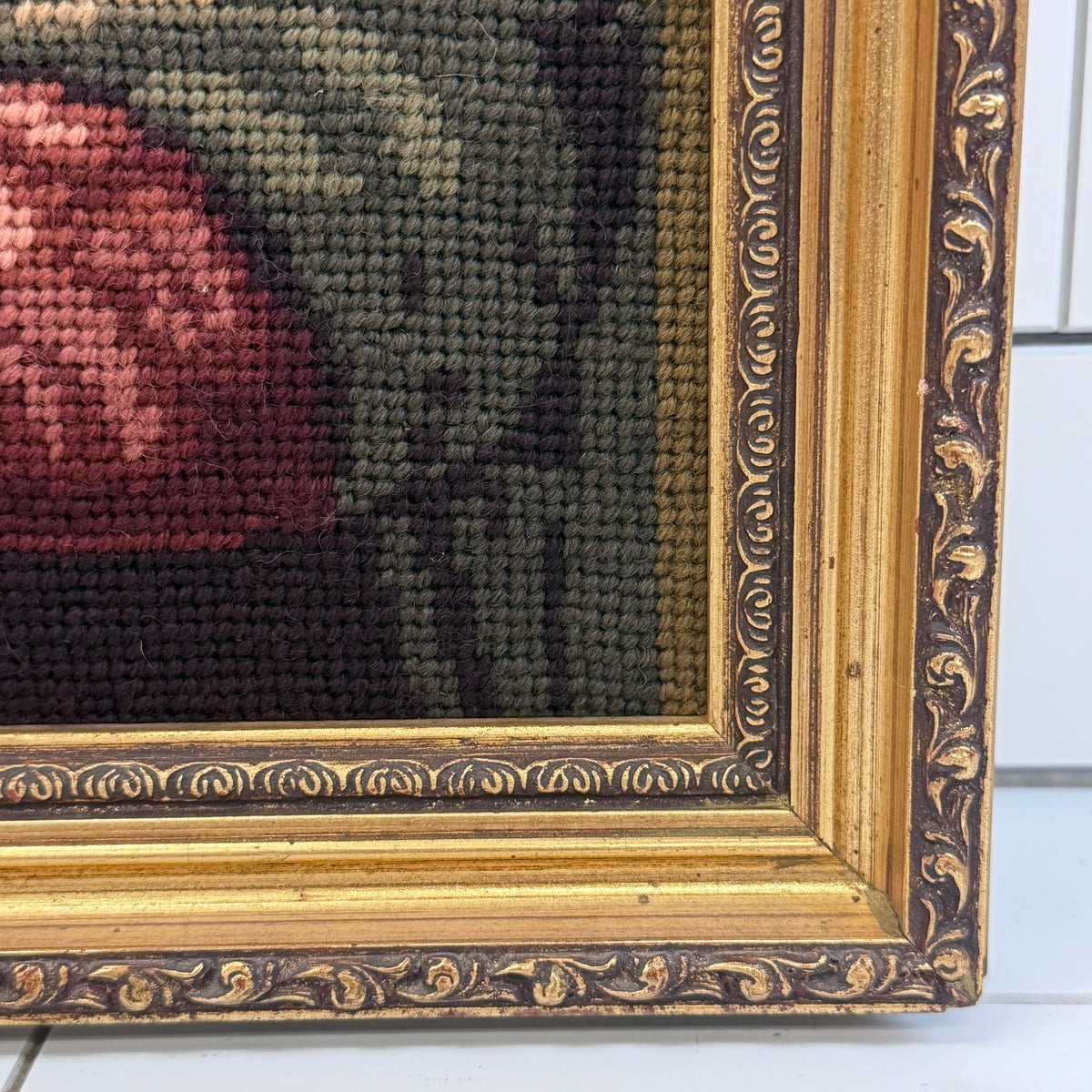 Leonardo da Vinci Mona Lisa Framed Needlepoint Art