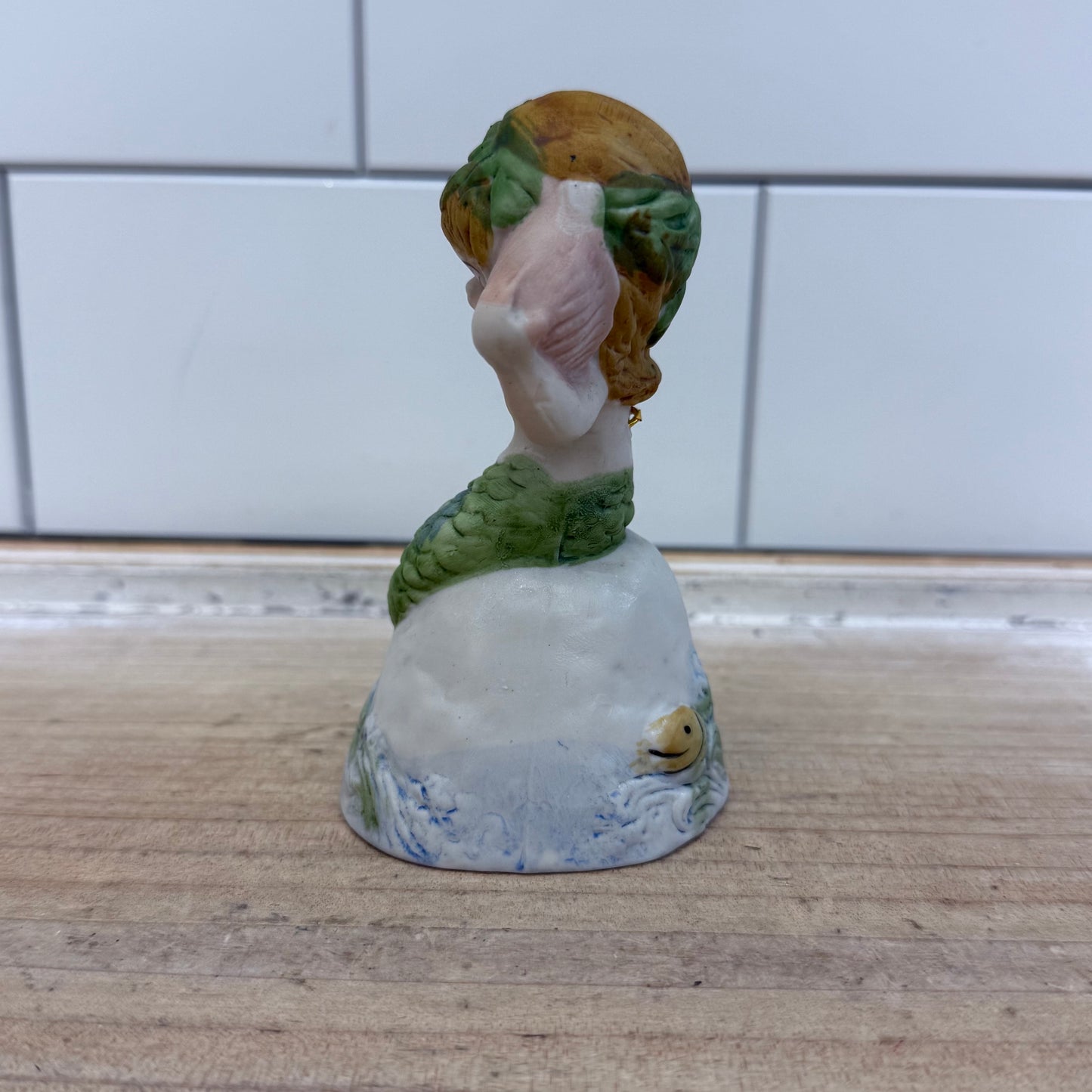 Jasco Adorabelles Mermaid Hand Bell, 1979 Bisque