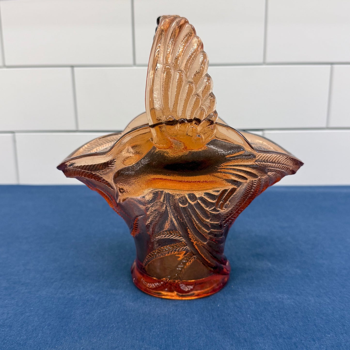 Indiana Glass Empress Bird of Paradise Basket