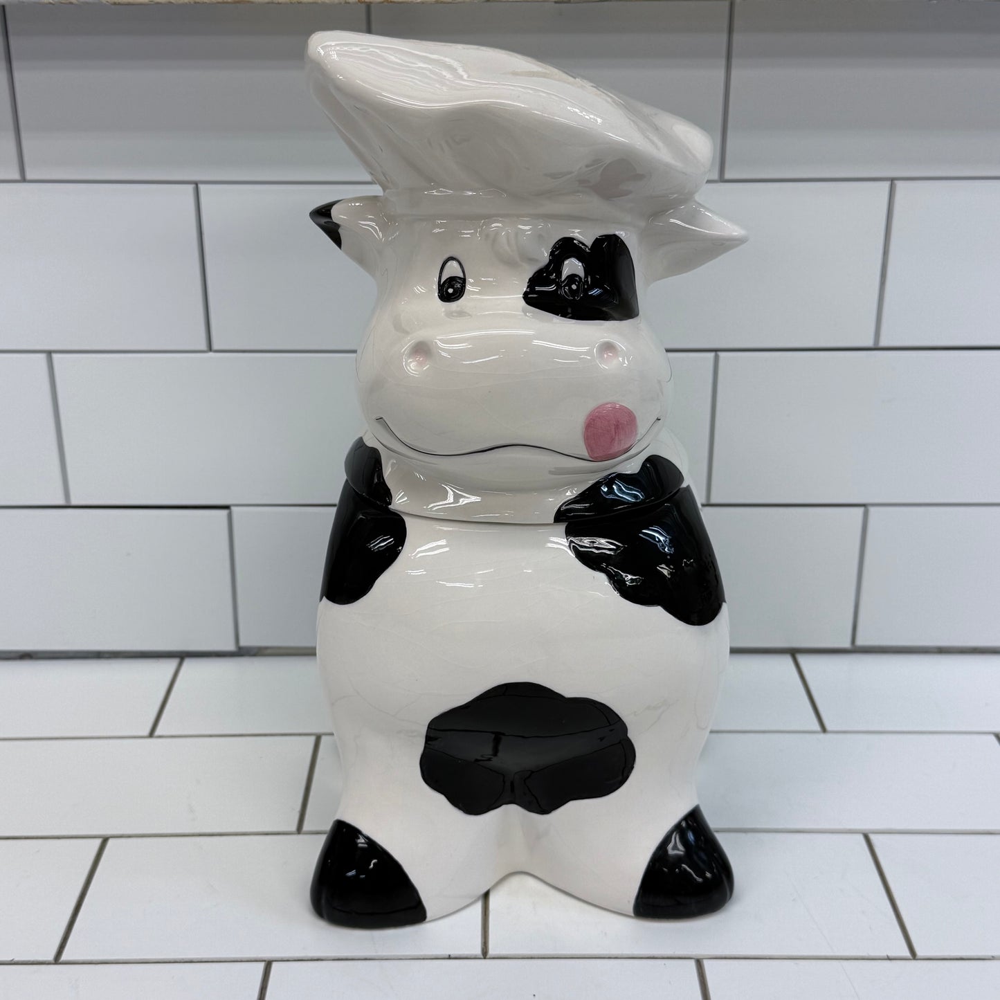 Lucky Yuppy Puppy Belles the Cow Ceramic Cookie Jar 1999