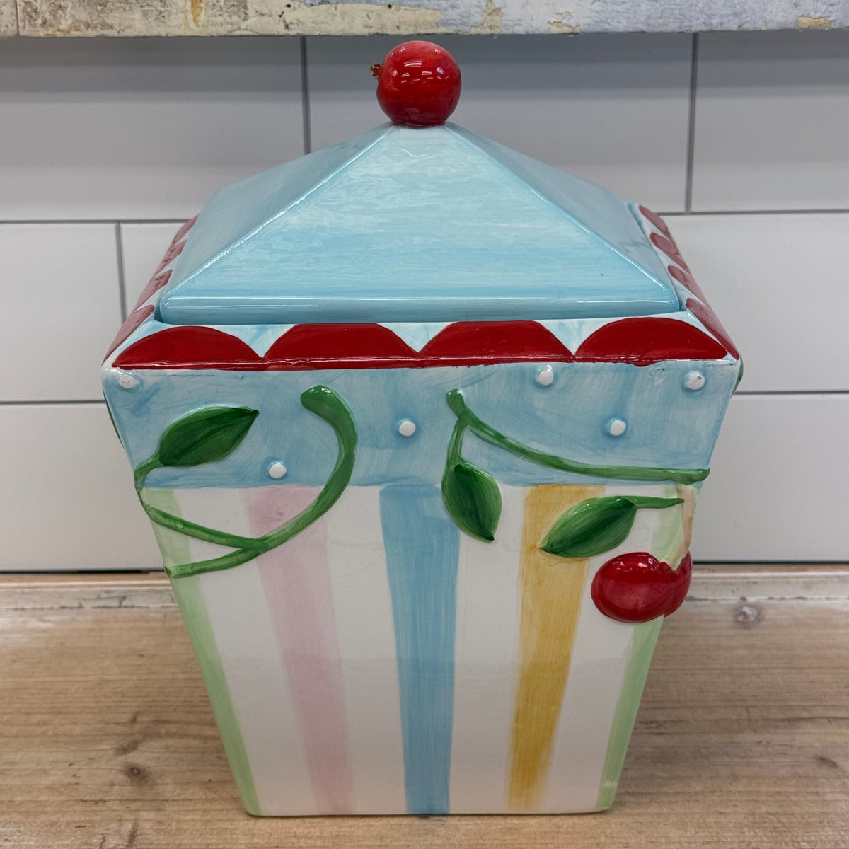 Mary Engelbreit Sakura Cherry Blossom Ceramic Canister