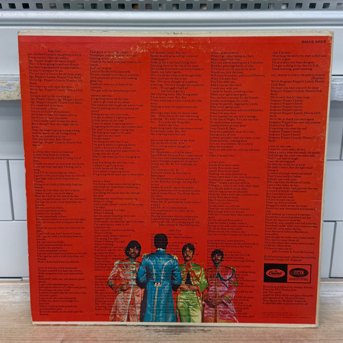 The Beatles Sgt. Pepper’s Vinyl Record, 1967 – Capitol SMAS-2653 First Press