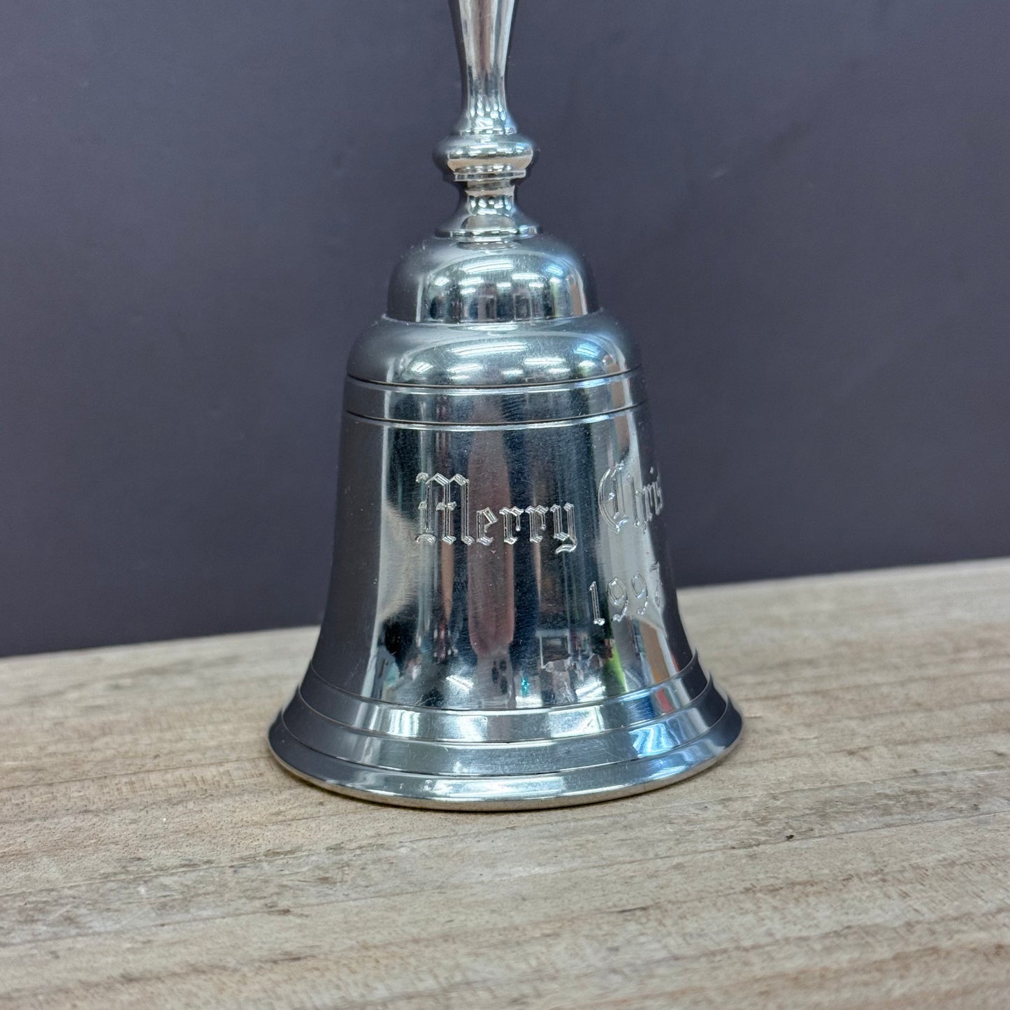 Shirley Pewter Ornament, Holiday Bell 1997