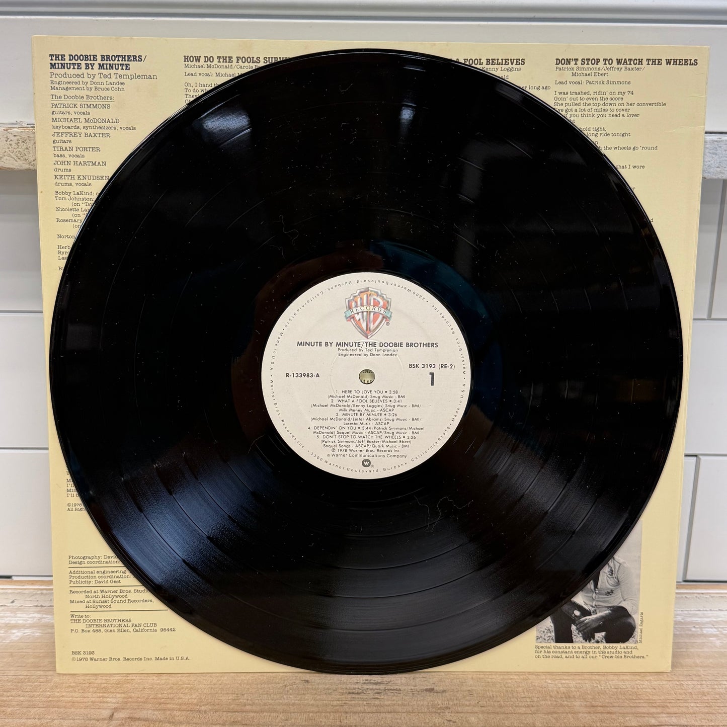 The Doobie Brothers Minute by Minute Vinyl Record LP 1978
