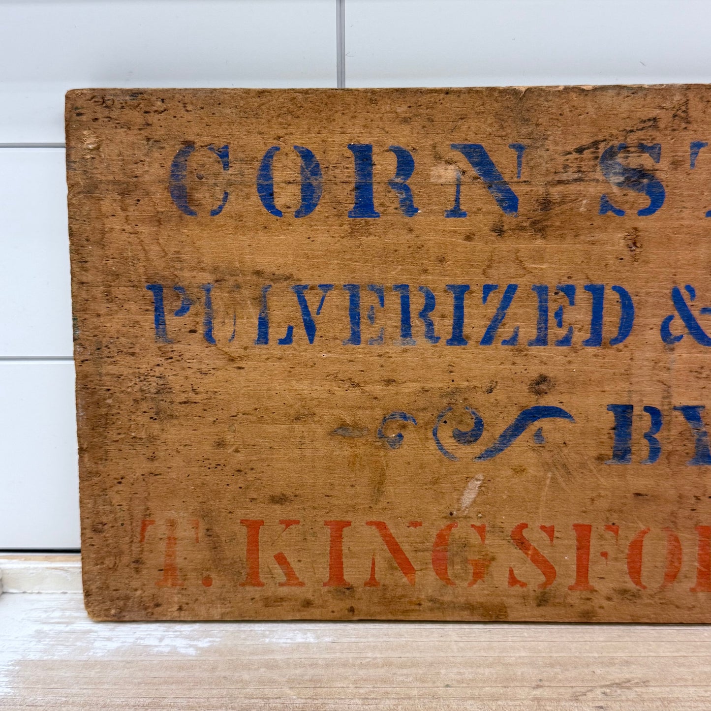 T. Kingsford & Son Plaque Corn Starch Promotional, Wood