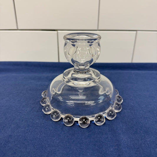 Imperial Candlewick Glass Candle Holder