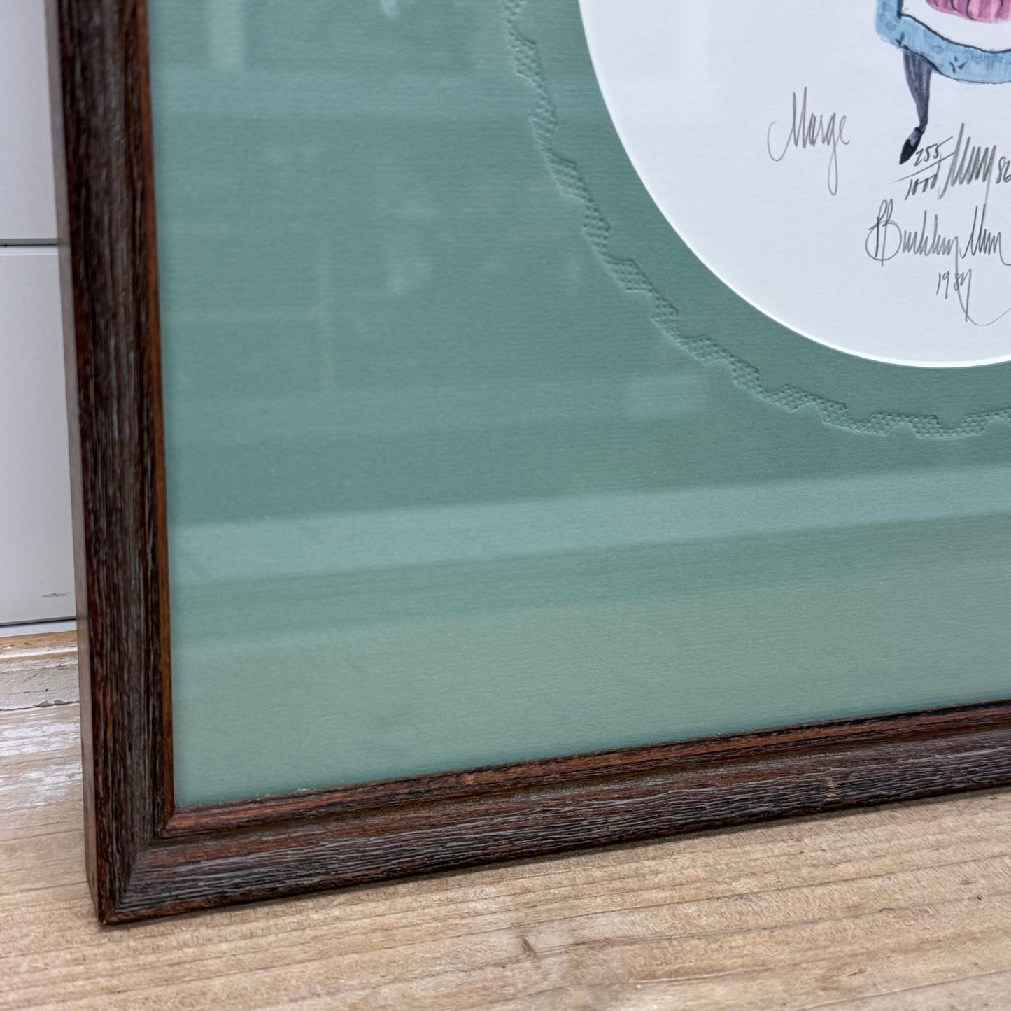 P. Buckley Moss Marge Signed Numbered Print Framed Art 1986