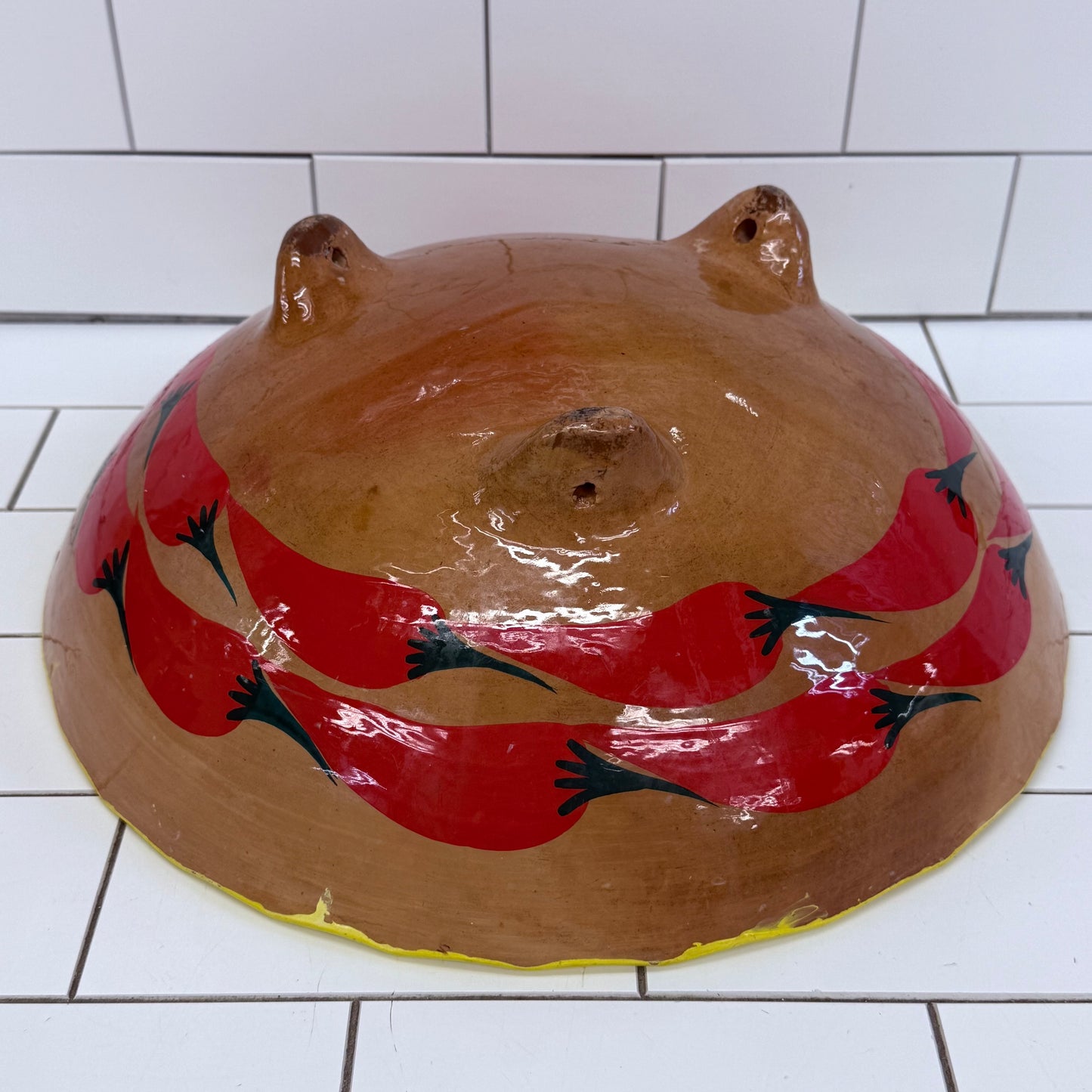 Mexican Art Pottery Chili Pepper Serving Bowl